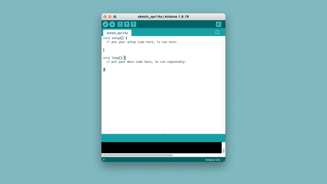 The classic Arduino IDE.