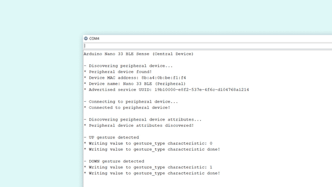 Serial monitor output