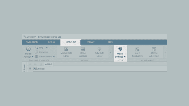 Open Model Settings