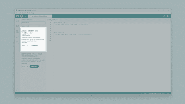 Installing the Arduino Mbed OS Nicla Boards core in the Arduino IDE