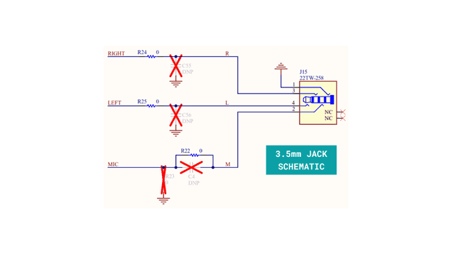 GIGA R1 TRRS 3.5mm jack schematic