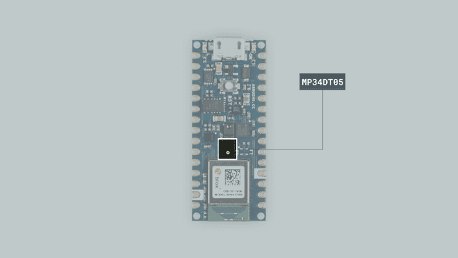 The MP34DT05 microphone sensor.