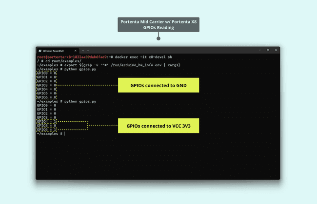 Portenta Mid Carrier GPIOs Reading