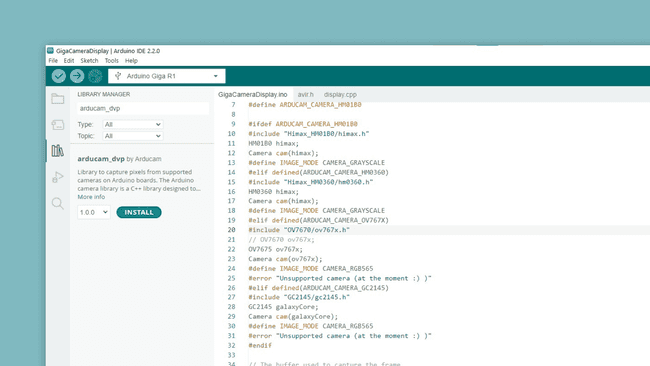 Library tab in the Arduino IDE