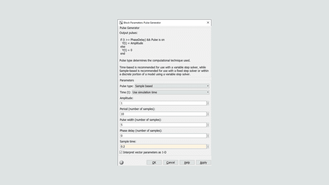 Defining Pulse Generation Parameters