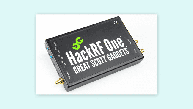 HackRF software-defined radio.