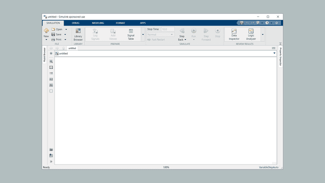 Simulink Default Window