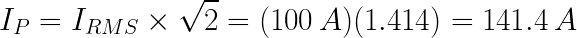 Primary winding peak current calculation